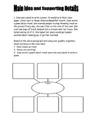 Using A Graphic Organizer to Find Main Idea