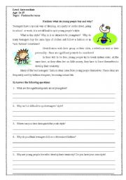 English Worksheet: fashion