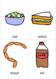 English Worksheet: flashcards about food 4