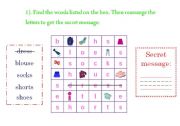 word search (secret message)