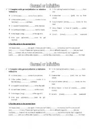 English Worksheet: gerund or infinitive