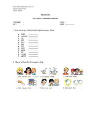 English worksheet: Plurals