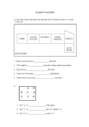 English worksheet: Preposition of Place