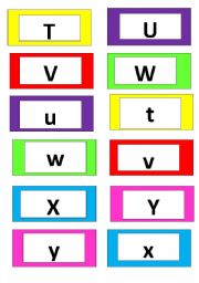 English Worksheet: alphabets and singular/plural(T-Z)