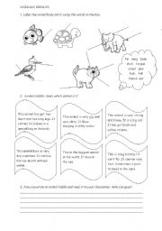 English Worksheet: Animal body parts