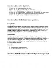 English worksheet: There is/ there are