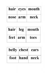 English Worksheet: Parts of the body