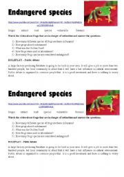 English Worksheet: Endangered Species