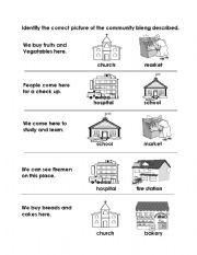 English Worksheet: Community