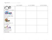 English Worksheet: Monthly reward chart