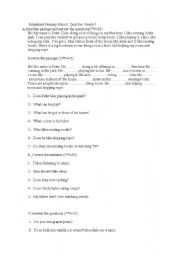 English worksheet: Likes/Dislikes    You can use t as a worksheet or a quiz. 