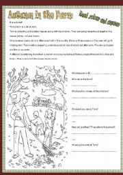 English Worksheet: Autumn in the farm