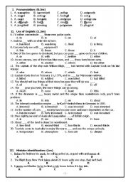 English Worksheet: EXERCISE