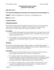 English Worksheet: The Case of the Missing Ring: Introduction to the Series and Consonant Digraph -th