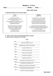 English Worksheet: poem