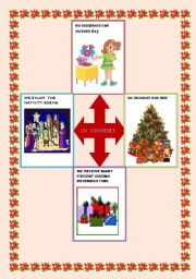 English worksheet: Christmas celebration