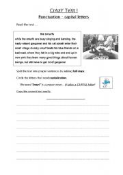 English Worksheet: The Smurfs