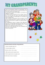 English Worksheet: PRESENT SIMPLE: MY GRANDPARENTS