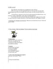 English worksheet: Nice story about ny cat  Romeo / Past simple practice