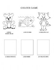 English Worksheet: Colour game