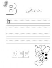 English Worksheet: alphabet- letter b