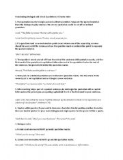 English Worksheet: Dialogue Rules