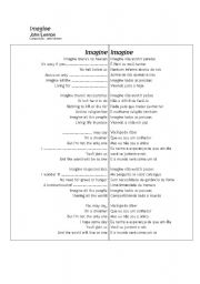 English Worksheet: imagine