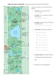 English Worksheet: VIDEO : NEW YORK CITY, Central Park