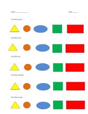 English worksheet: Circle the Shape