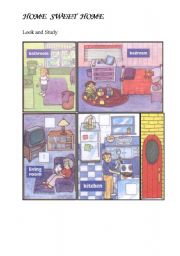 English Worksheet: parts of a house