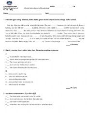 English Worksheet: Alice in wonderland movie