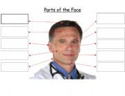English Worksheet: Label parts of the face