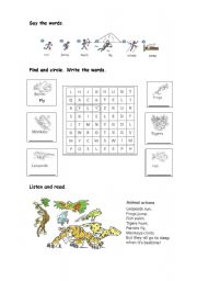 English worksheet: Animals