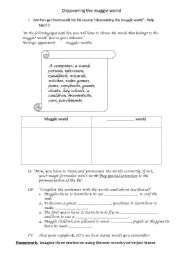 English Worksheet: Harry potter- The wizardry vocabulary Part 2