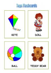 English Worksheet: toys flashcards