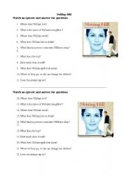 English Worksheet: notting hill