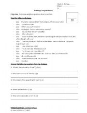 English Worksheet: Nationalities, numbers and family relations.
