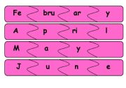 English Worksheet: Months Puzzles