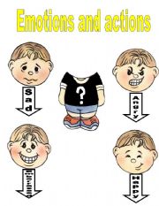 English Worksheet: Emotions and actions