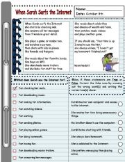 English Worksheet: Internet poem-