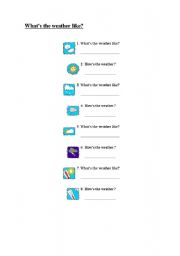 English Worksheet: the weather