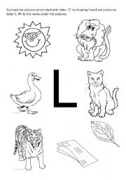 English Worksheet: phonics activities for letter L
