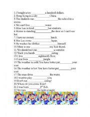 English Worksheet: preposition