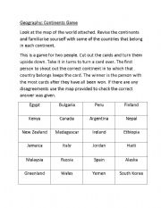 English worksheet: All around the world