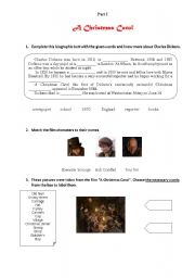 English Worksheet: A Christmas Carol - part I