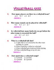 Volleyball quiz