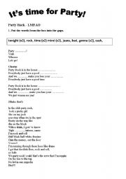 English Worksheet: PARTY ROCK - LMFAO, song