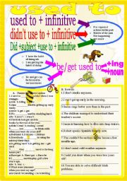 English Worksheet: used to