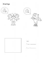 English worksheet: Greetings