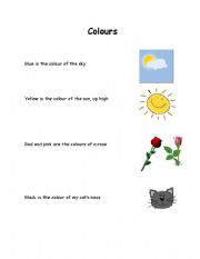 English Worksheet: Colours Nursery Rhyme